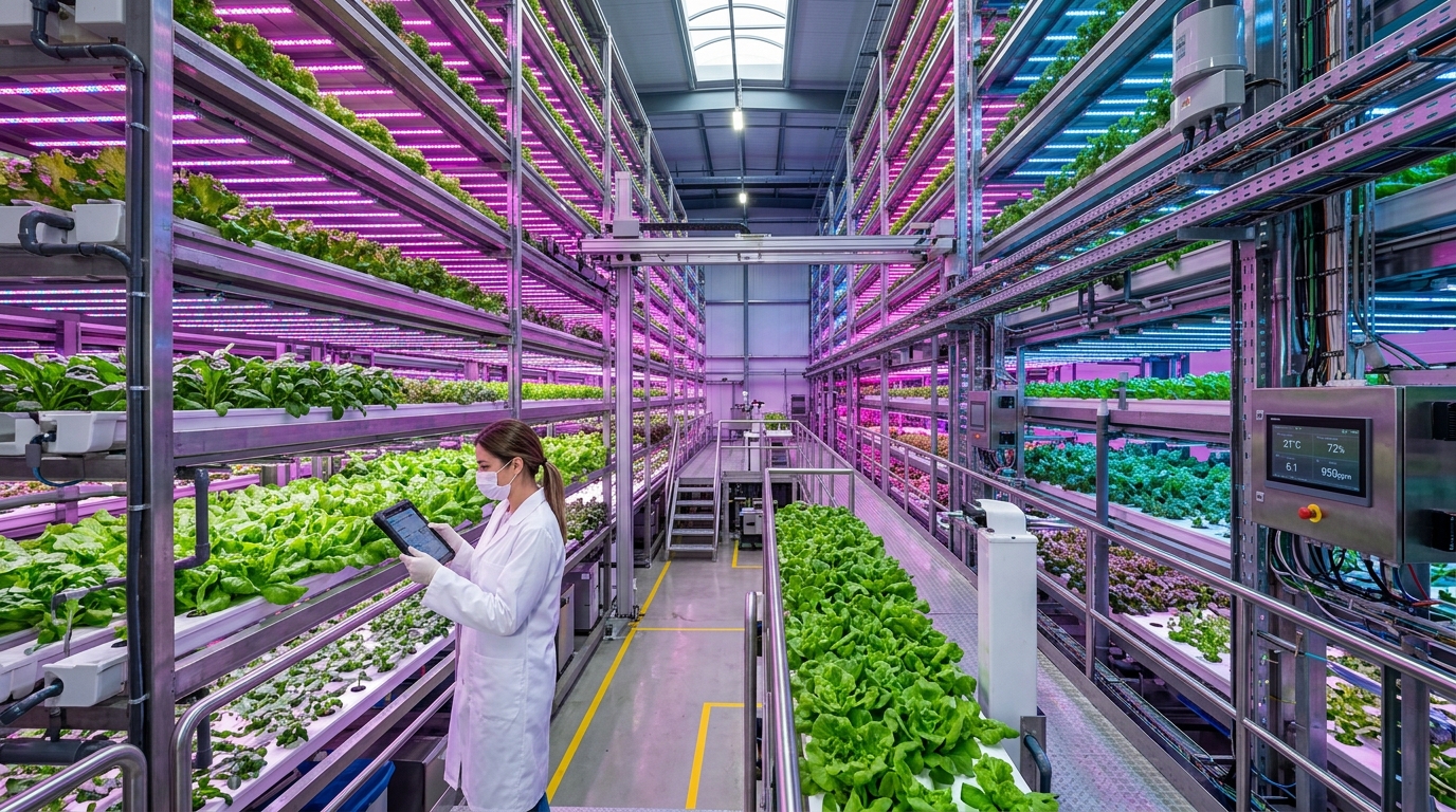 Dikey Tarım Sistemleri ve LED Aydınlatma - Vertical Farming Systems