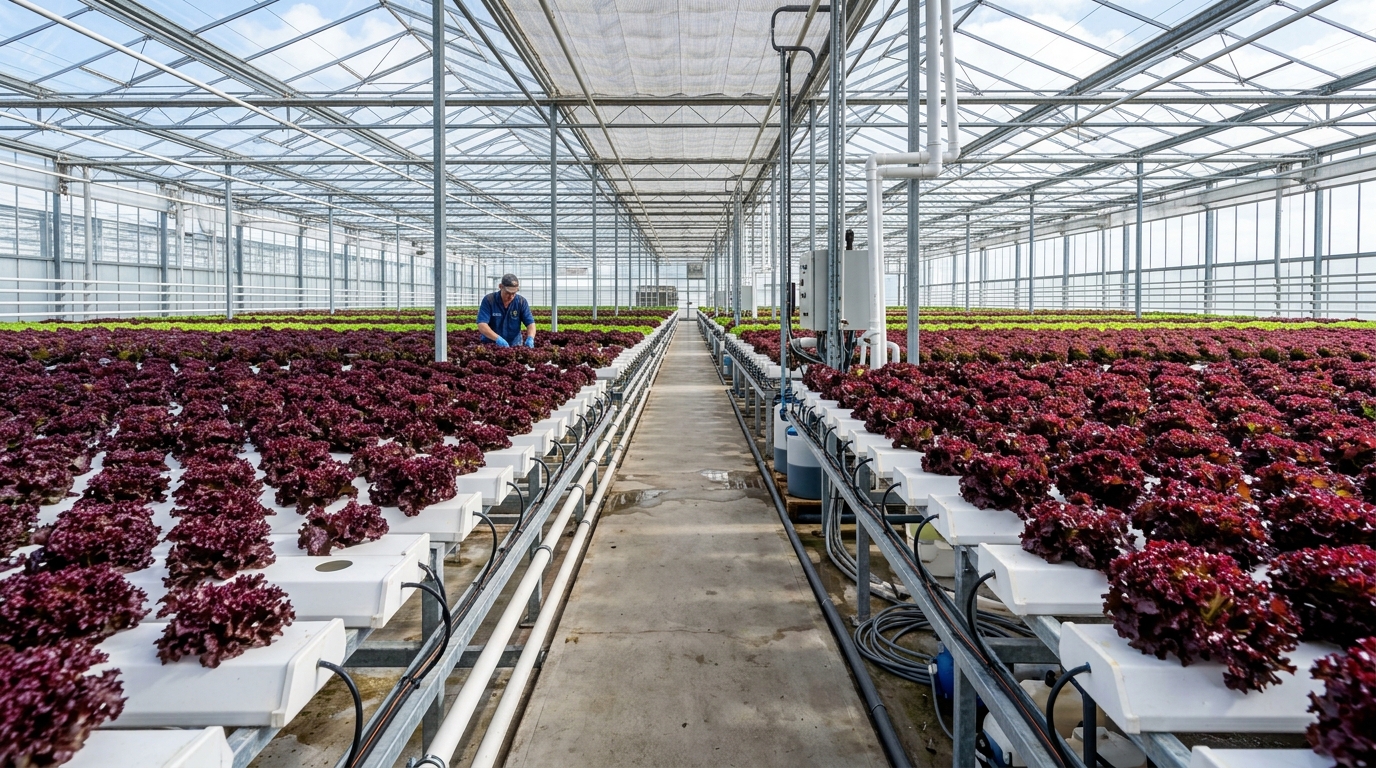 Kırmızı Lollo Rosso Marul Topraksız Tarım - Hydroponic Red Lettuce