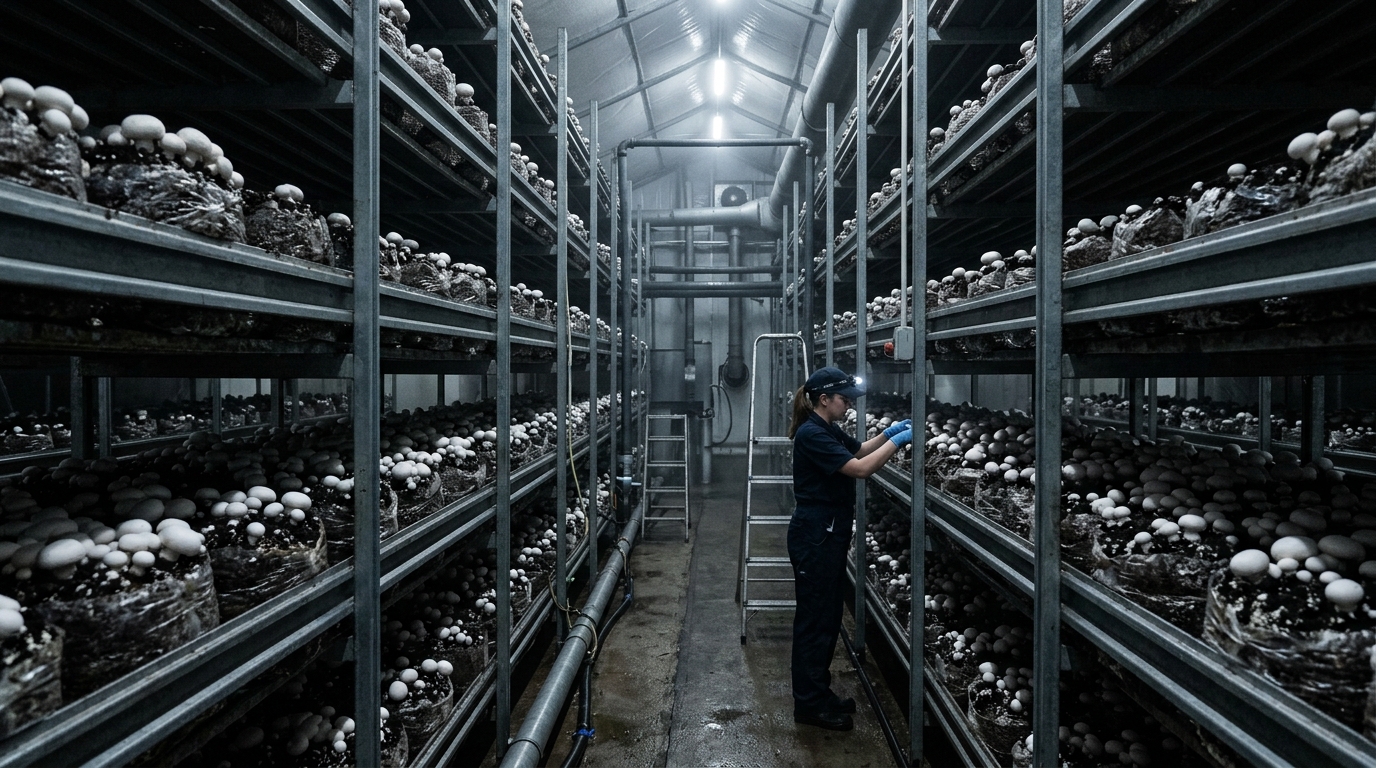 Kültür Mantarı Serası ve Üretim Tesisi - Commercial Mushroom Farming