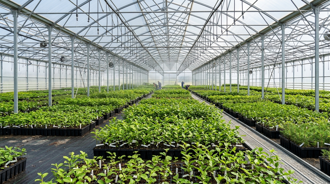 Meyve Fidanı Üretim Serası - Tree Seedling Nursery