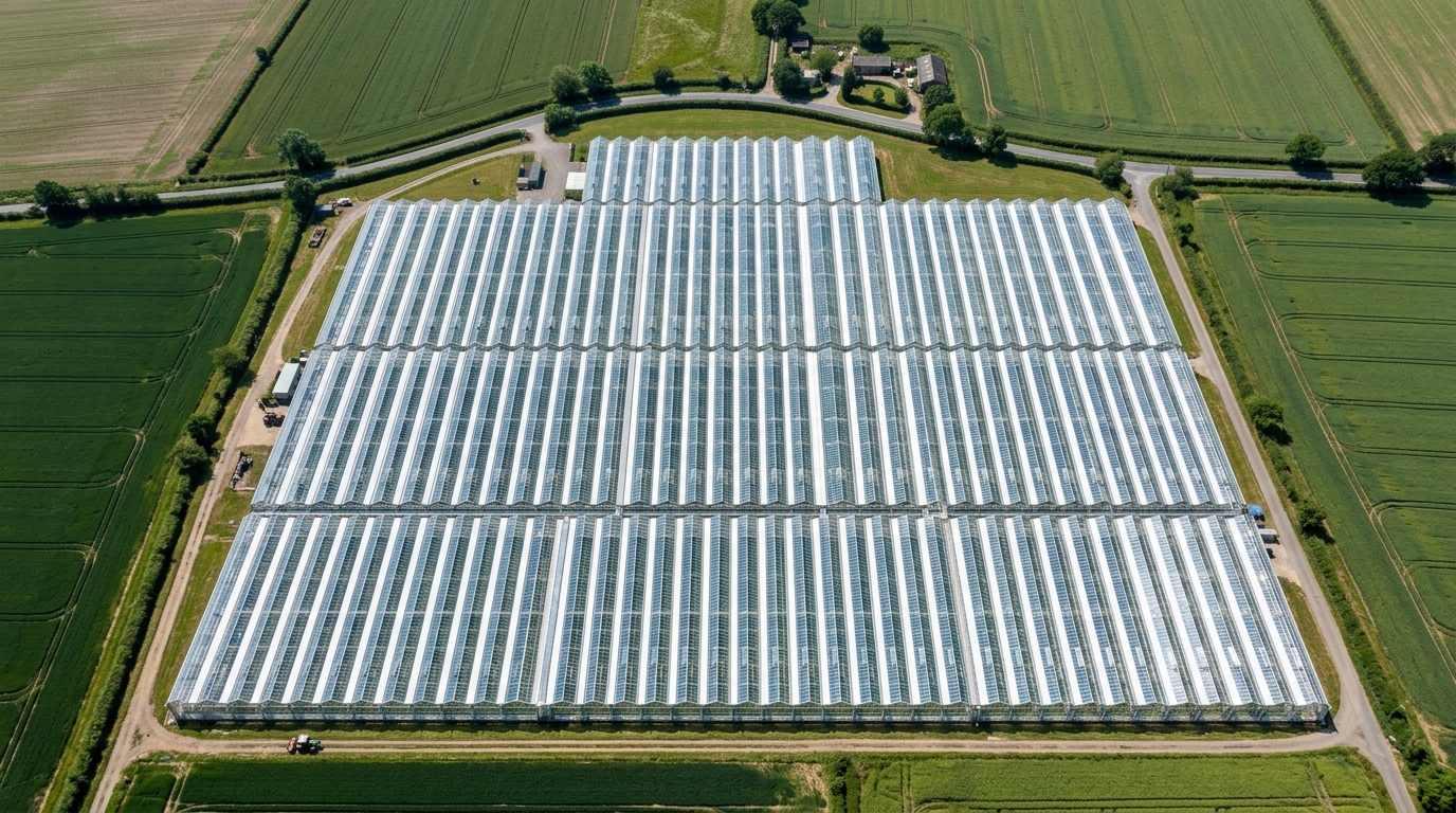 Sera Çatı Mimarisi Havadan Görünüm - Aerial Greenhouse Roofs