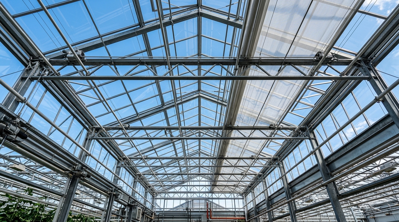 Sera Çatı Isı ve Gölgeleme Perdesi Sistemleri - Thermal Shade Screens for Greenhouses