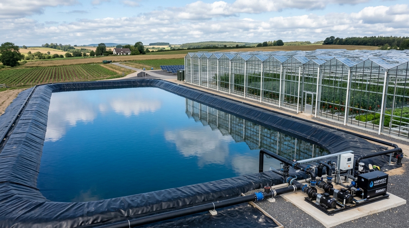 Sera Yağmur Suyu Hasadı ve Depolama Havuzu - Rainwater Harvesting
